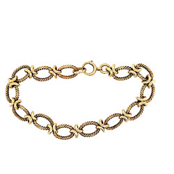 Pre Owned 9ct Fancy Link Bracelet ZQ559